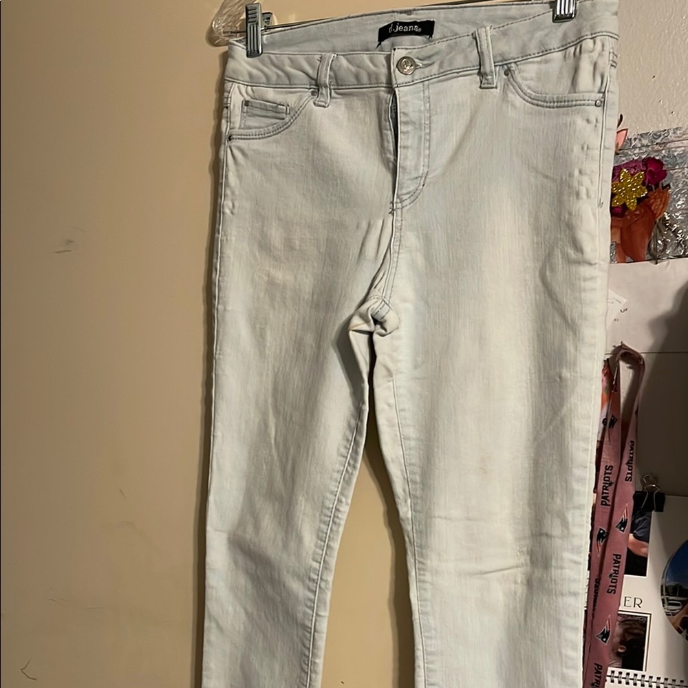 Blue Skinny Jeans with Distressed Details